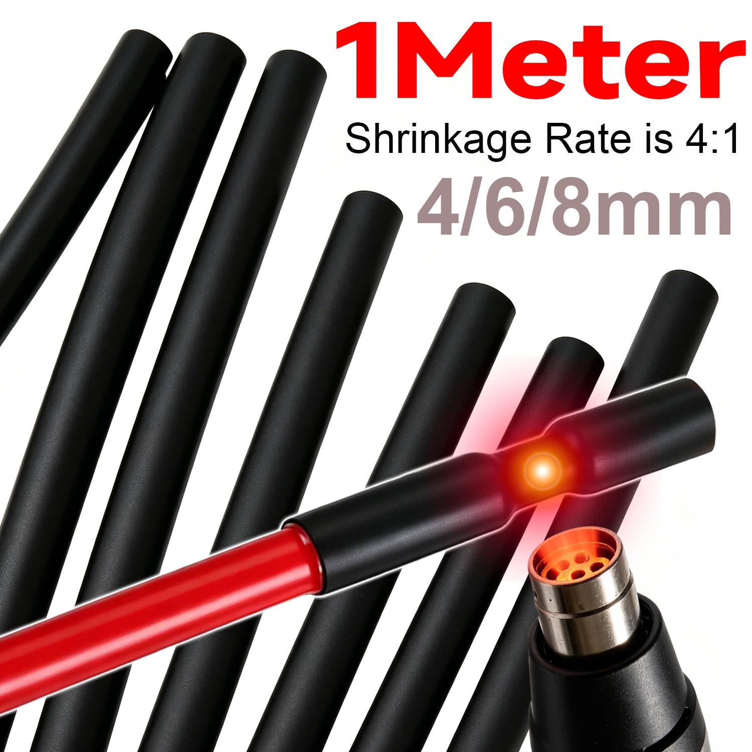Electronics Repair Youtube - 1Meter/lot 4:1 Black 4/5/8mm Flame Retardant