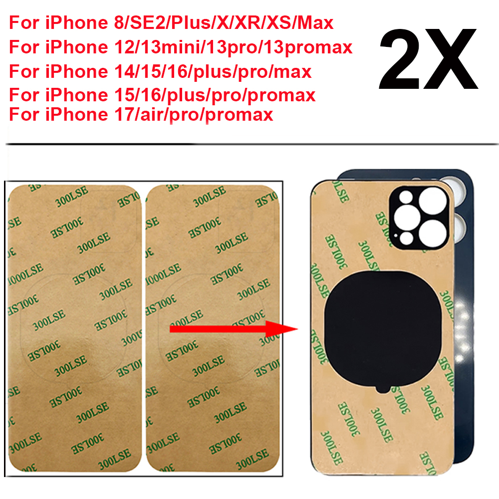 Phone Battery Replacement - 2Pcs Strong Pre-Cut 3M Double-Sided Adhesive