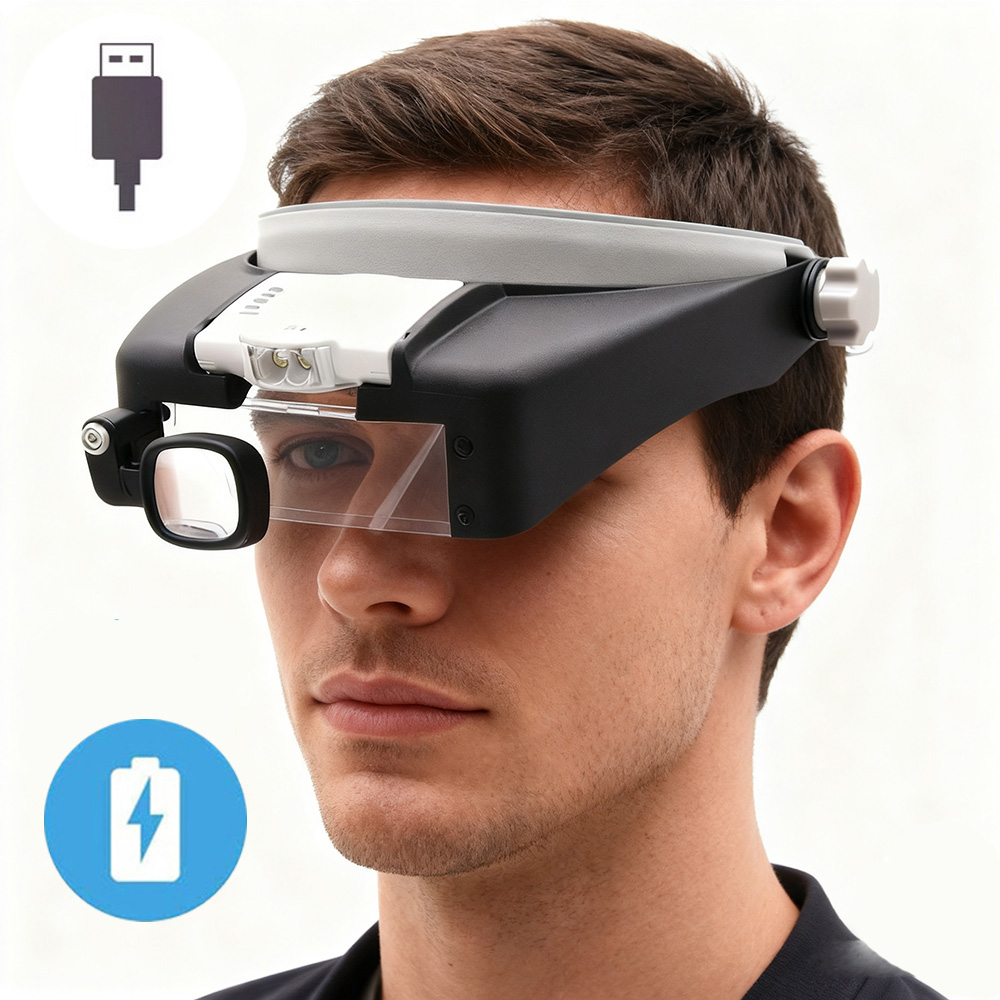 17X Adjustable Headband Magnif – обзор и цена Electronics Repair Glasses