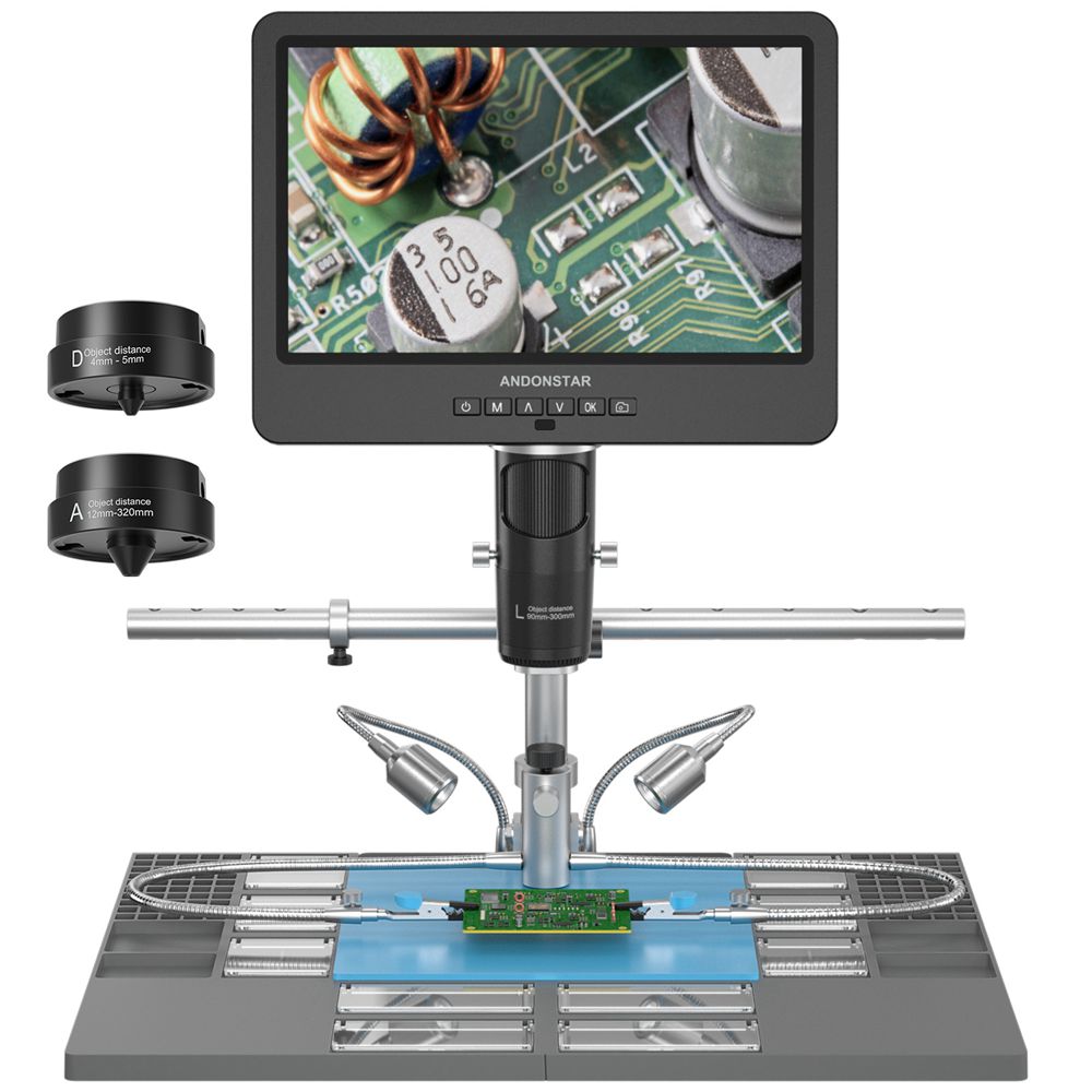 Andonstar Trinocular HDMI USB  – обзор и цена Electronics Repair Microscope