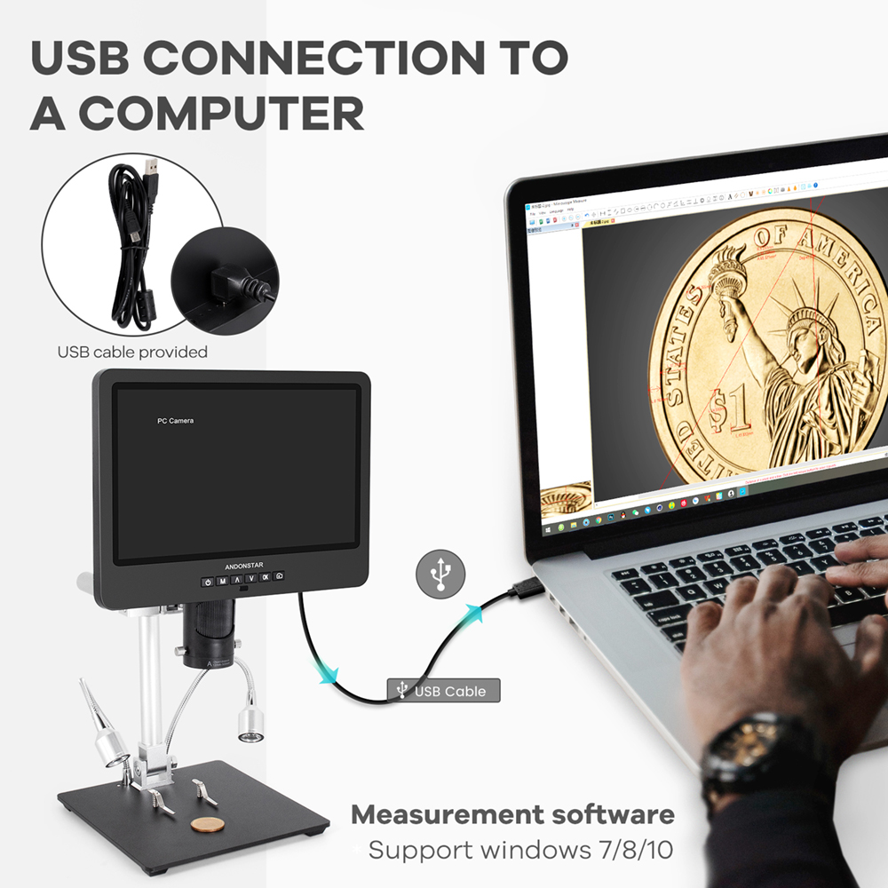 Andonstar Trinocular HDMI USB  – обзор и цена Electronics Repair Microscope