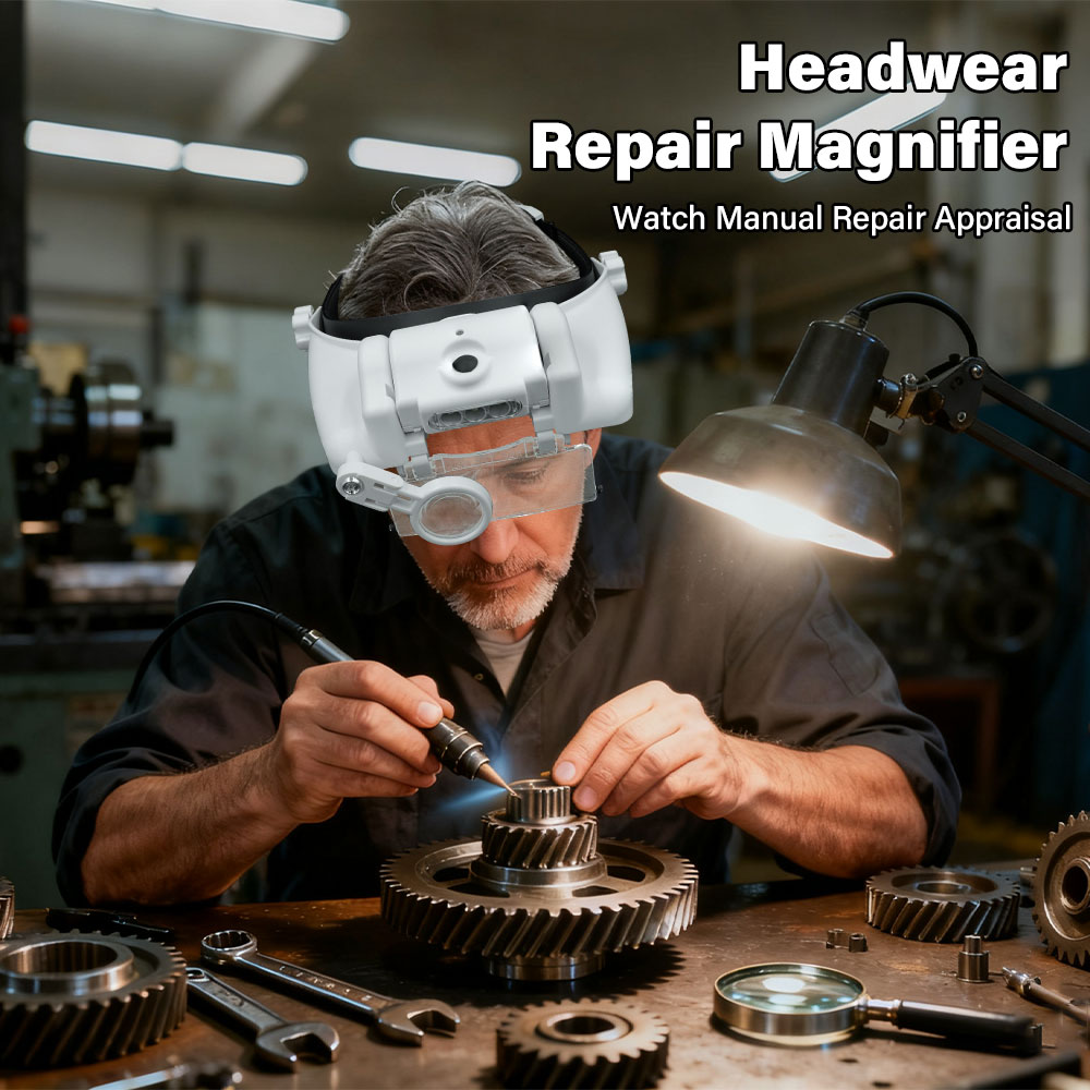 Headband Magnifying Glass LED  – обзор и цена Electronics Repair Glasses
