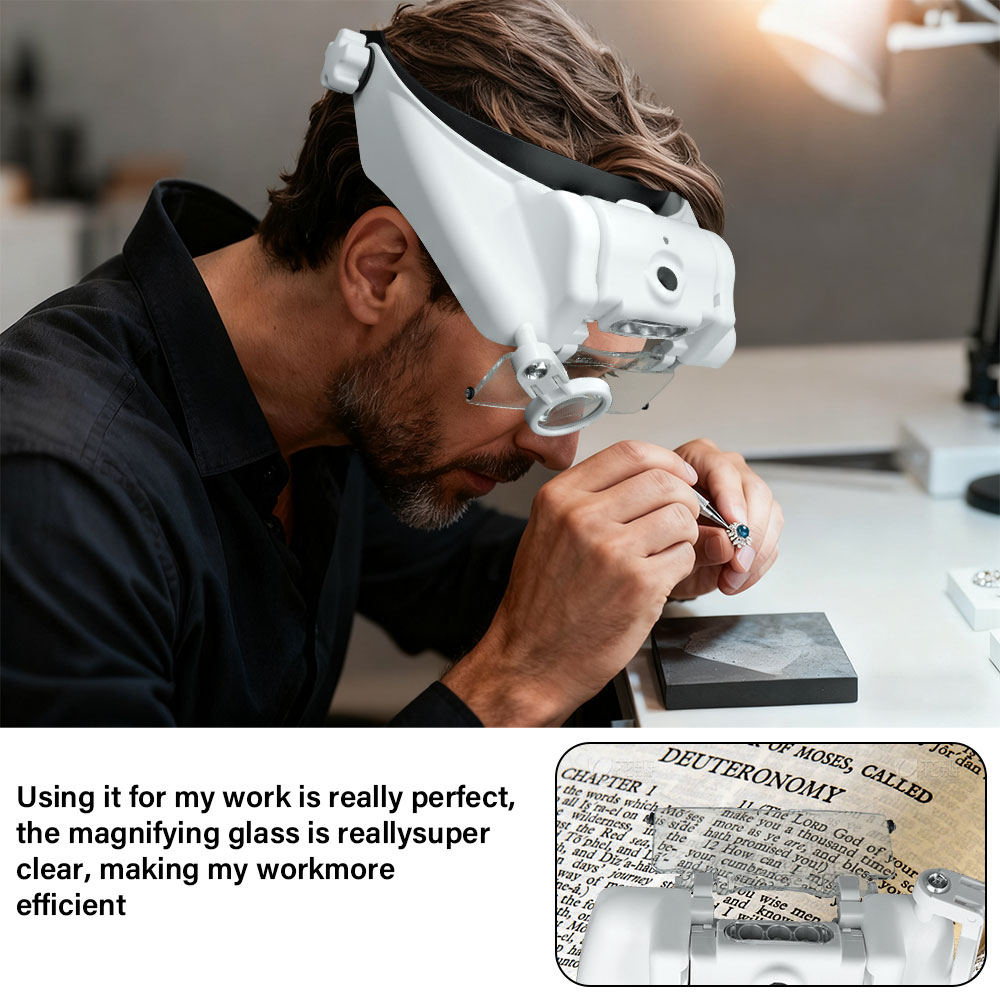 Headband Magnifying Glass LED  – обзор и цена Electronics Repair Glasses