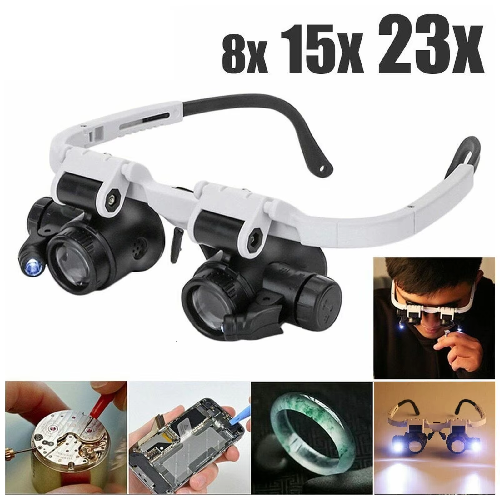2XLED Watch Jeweler Repair Mag – обзор и цена Electronics Repair Glasses