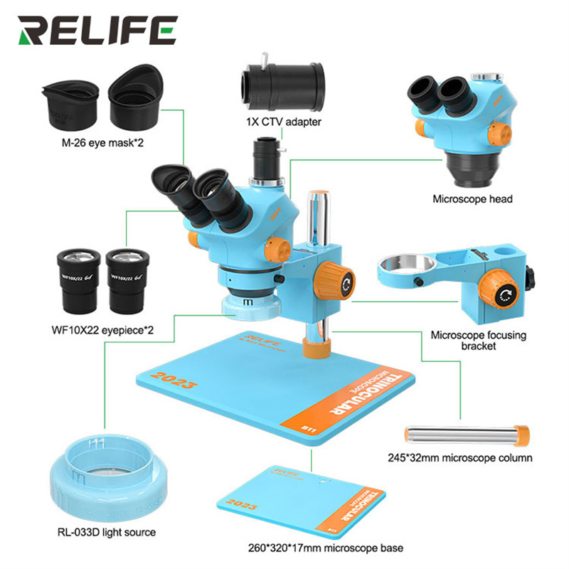 RELIFE RL-M5T-B11 0.7-5.0 Cont – обзор и цена Electronics Repair Microscope