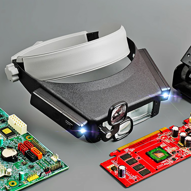 New Headband Magnifier LED Lig – обзор и цена Electronics Repair Glasses