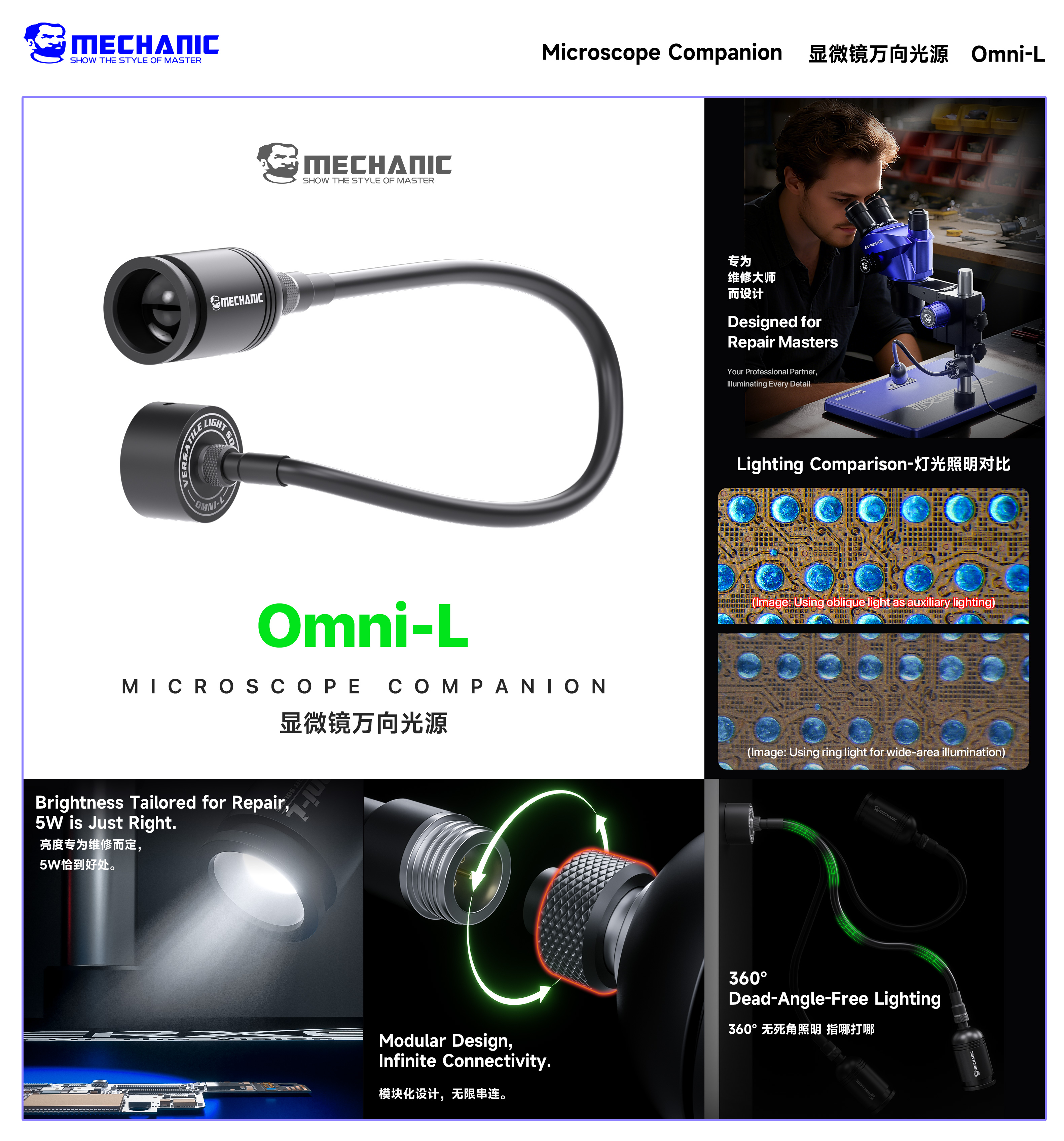 MECHANIC microscope universal  – обзор и цена Electronics Repair Microscope