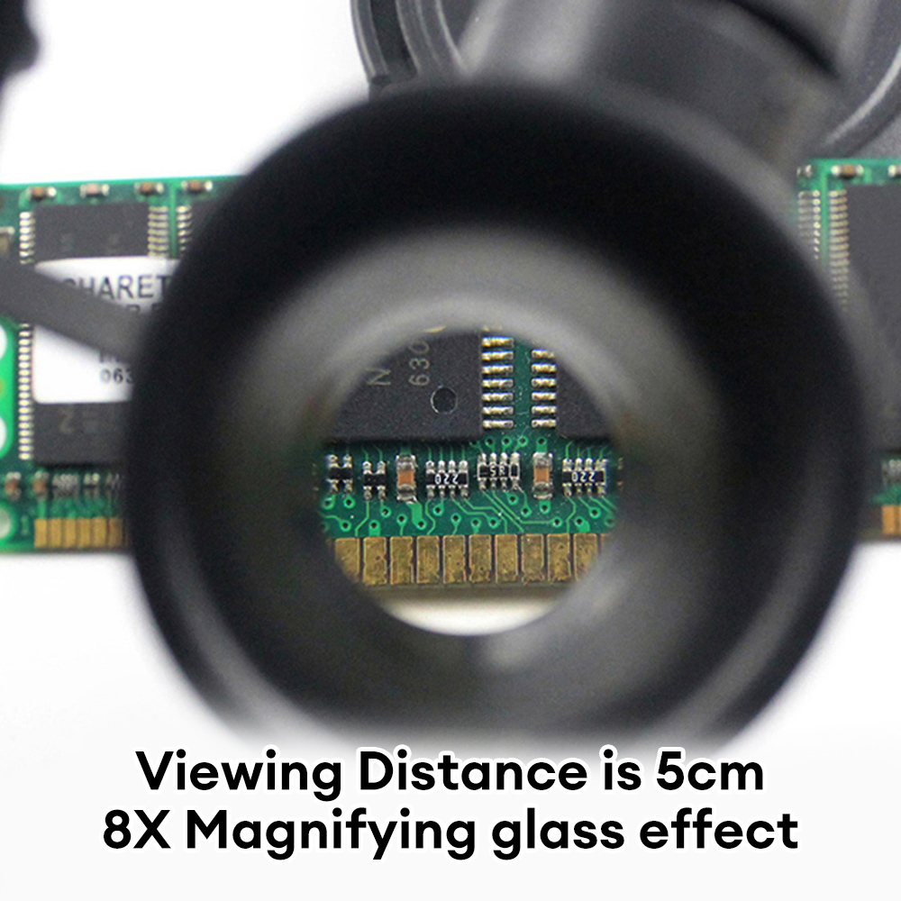 9892H Magnifying Glass 8X/15X/ – обзор и цена Electronics Repair Glasses