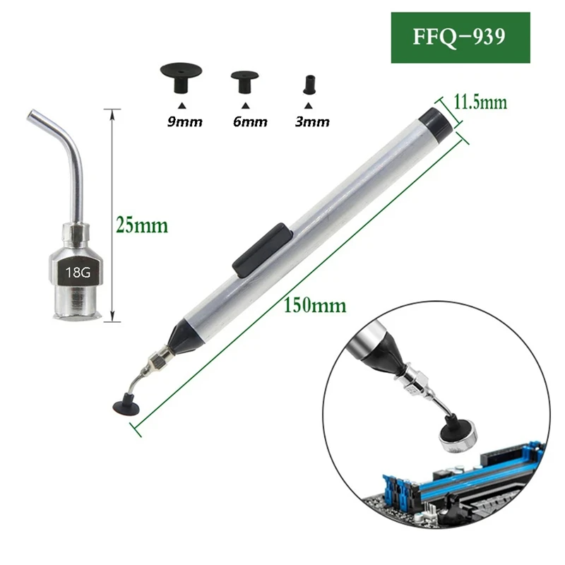 Manual Vacuum Suction Pen Kit  – обзор и цена Electronics Repair Manual