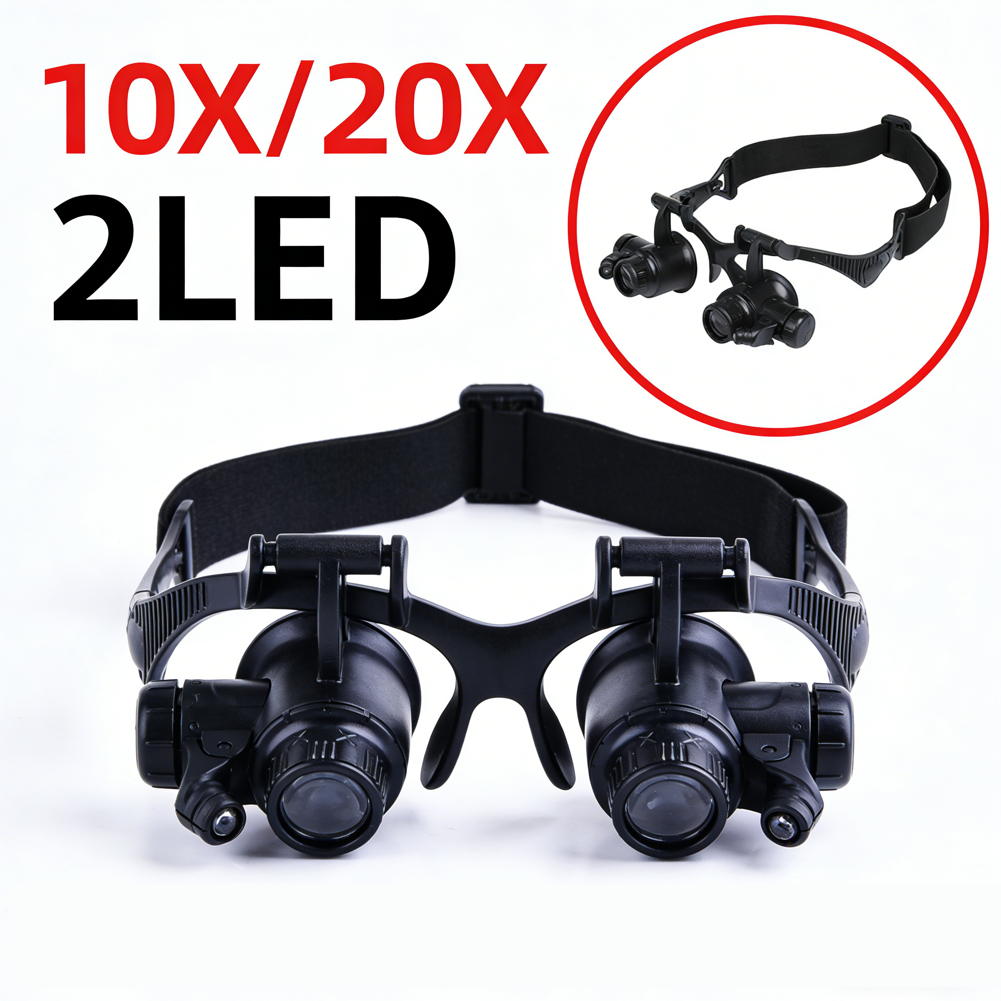 Headband Magnifier with 2 LED  – обзор и цена Electronics Repair Glasses