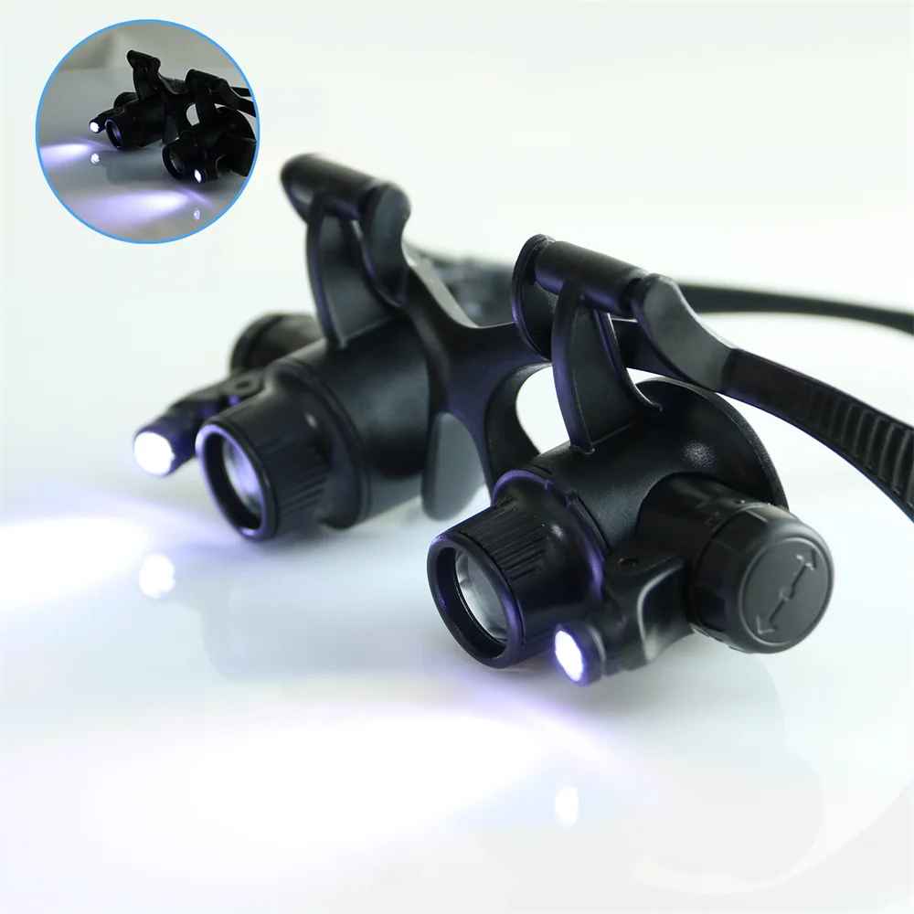 Headband Magnifier with 2 LED  – обзор и цена Electronics Repair Glasses