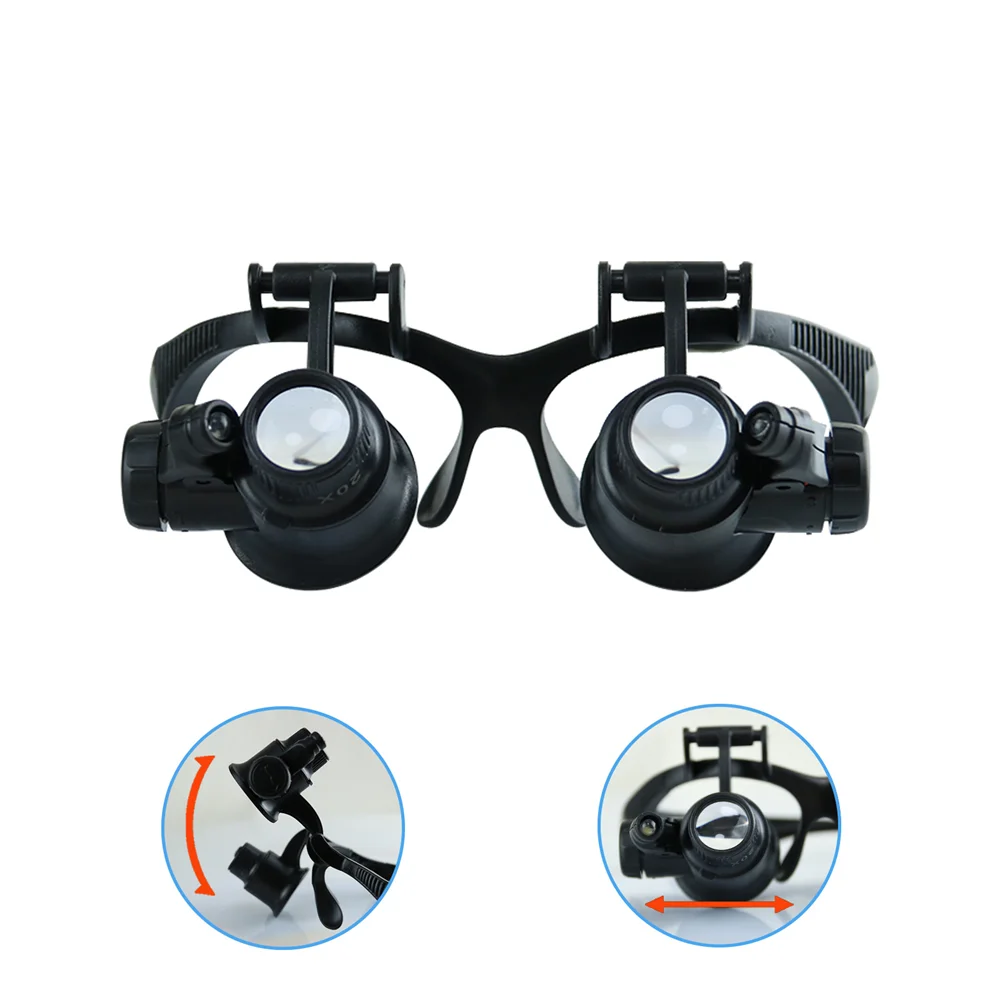 Headband Magnifier with 2 LED  – обзор и цена Electronics Repair Glasses
