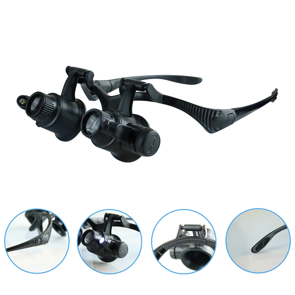 Headband Magnifier with 2 LED  – обзор и цена Electronics Repair Glasses